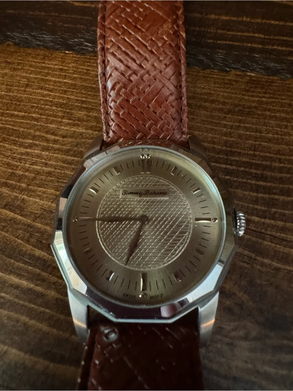 Tommy Bahama Relax Collection (TB1118) Silver Case Watch with Brown Leather